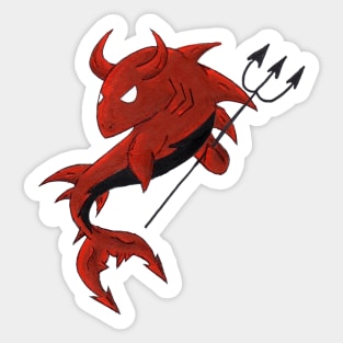 Devil Shark Sticker